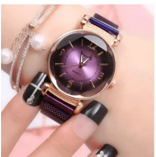 1PC Women Watch Fashion Wild New Watch Magnet Buckle Luxury Fashion Ladies Geometric Roman Numeral Quartz Movement Watch