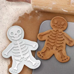 2020 1PCS Halloween Cookie Cutter 3D Plastic Gingerbread Skeleton Biscuit Mold Fondant Pastry Dough  Christmas Cake