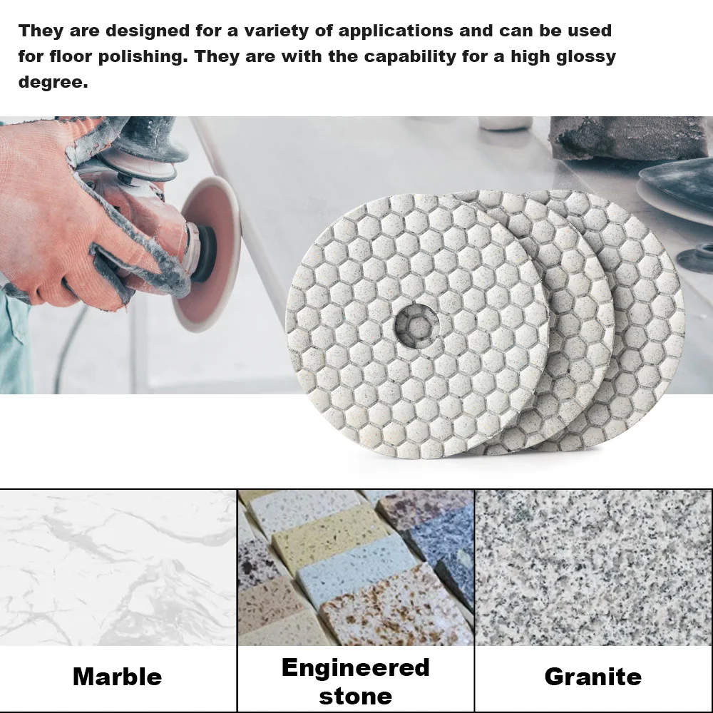 Thickness 2.0mm diameter 100mm 4 inch grit 30# diamond polishing pads dry use for granite and marble
