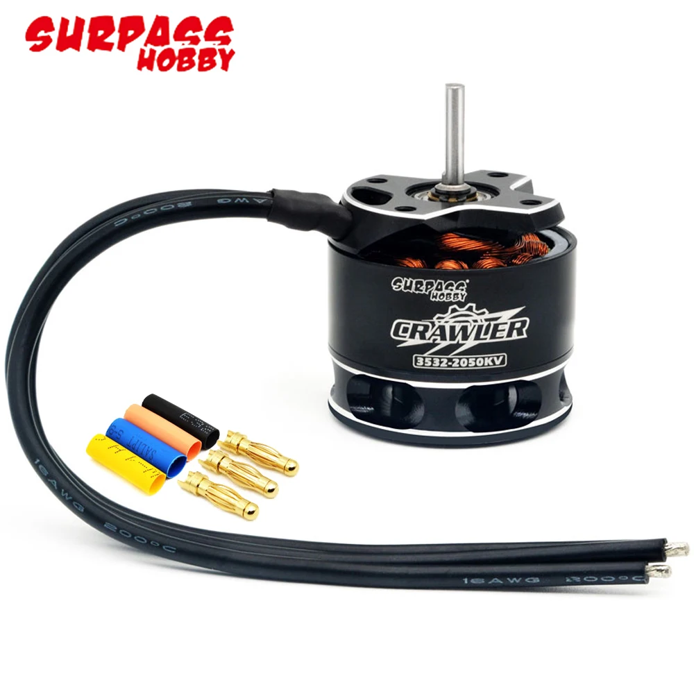 Surpass Hobby 3532 3542 2-4S Waterproof Outrunner Brushless Motor 3.175mm Shaft For 1/10 1/12 1/14 RC Car Crawler Climbing Axial