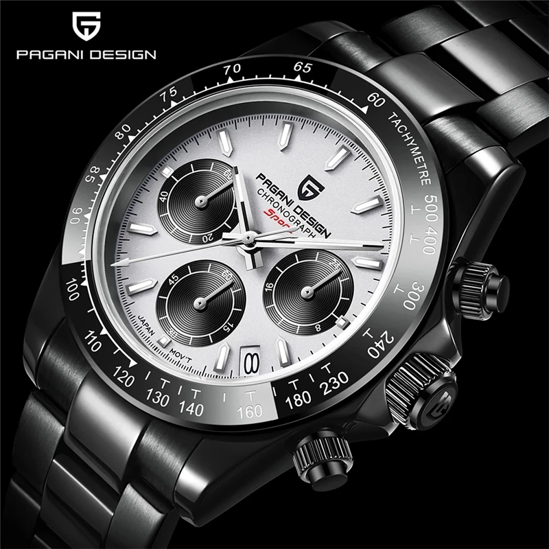 PAGANI DESIGN New PD-1644 Sports Quartz Men\'s Watch Multifunctional Chronograph Top Brand Sapphire Glass 100M Waterproof Clock