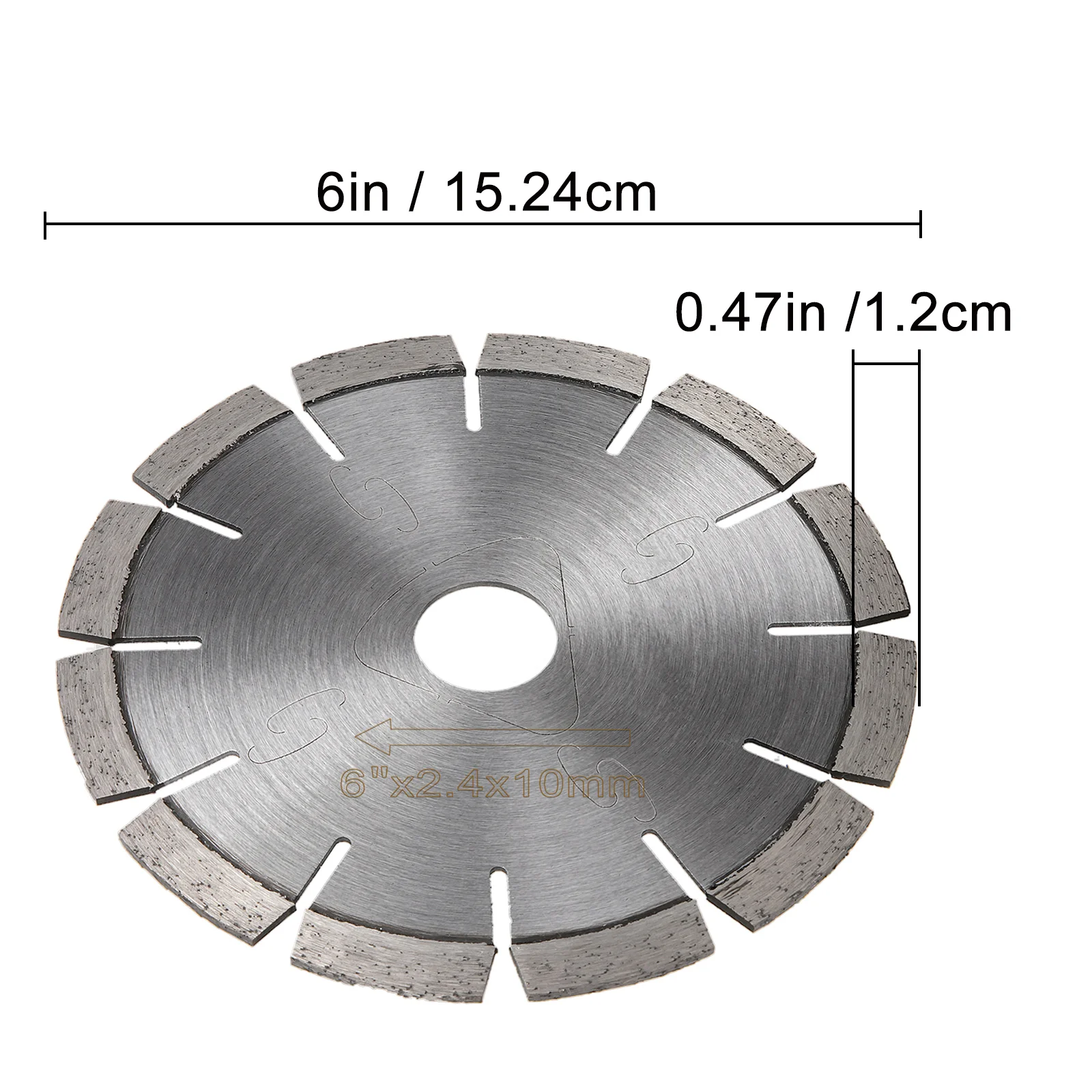 Lama per sega diamantata VEVOR da 6 pollici con piastra paramotore e anello di riduzione sega circolare per il taglio di piastrelle di ceramica in pietra per muratura in calcestruzzo di mattoni