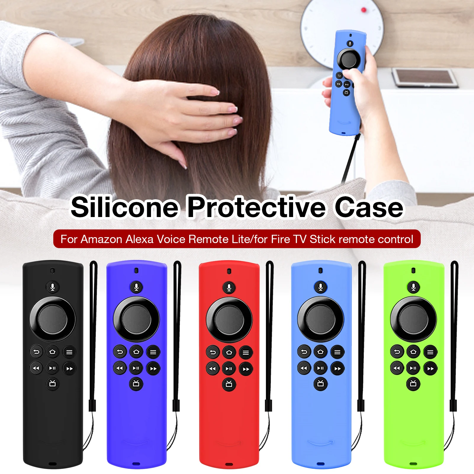 2021 Silicone Remote Control Case Voice Controller Cover for Amazon Alexa Fire TV Stick Lite Wireless Switch Protective Sleeve