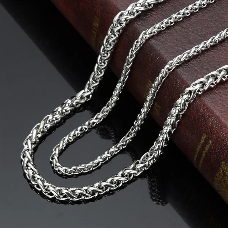 Cheap wholesale stainless steel men's chain necklace fashion punk rock jewelry titanium steel necklace length 50-70CM drop ship