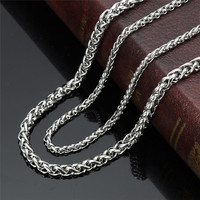 Cheap wholesale stainless steel men's chain necklace fashion punk rock jewelry titanium steel necklace length 50-70CM drop ship