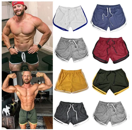 Pantalones cortos deportivos para correr para hombre, bañadores de secado rápido, para gimnasio, fútbol, ropa de playa transpirable, verano 2020