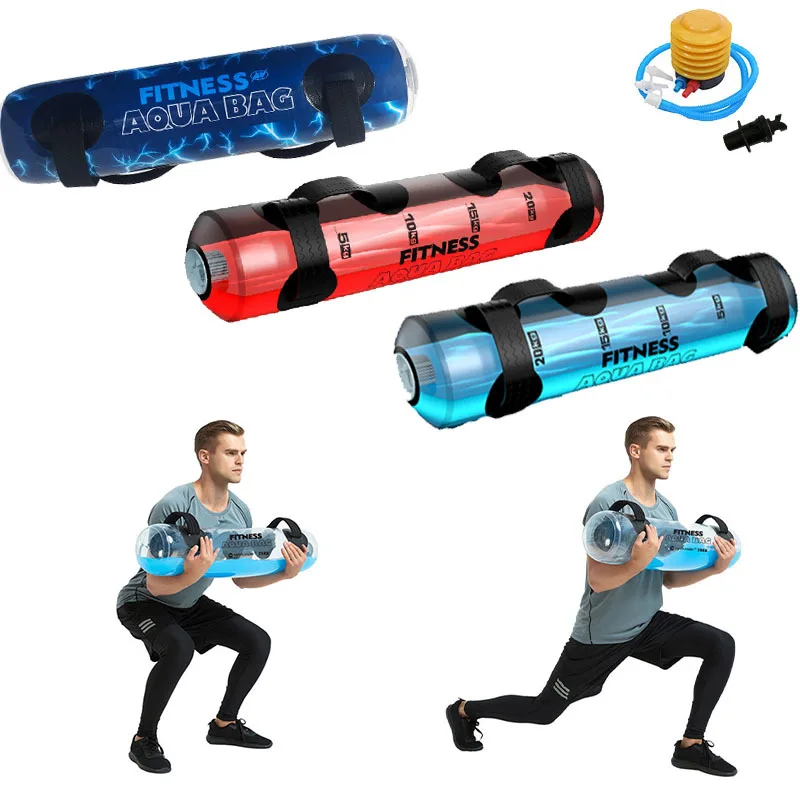 

Adjustable Fitness Water Bag Gym Home Weight-Bearing Aqua Balance Exercise Sandbag Weightlifting Squat Dumbbell Muscle Training