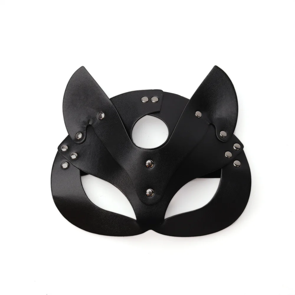 Sexy Leather Cosplay Cat Masks Women Bdsm Bondage Collar Fetish Halloween Masquerade Carnival Party Sex Toys for Couples Women