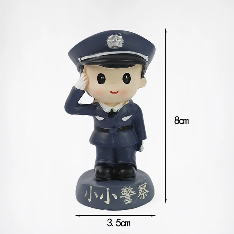 Police Cake Toppers Policewoman Male policeman Plane handcuffs Call machine Decoration Happy Birthday Party Kids Boy Girl Gifts