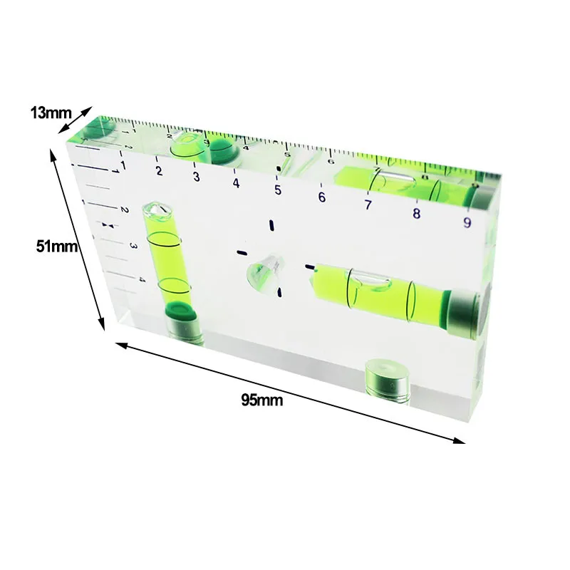 HACCURY High Quality High Transparent Mini Spirit Level Bubble Rule Magnetic One with Three Strong Magnets 1PCS