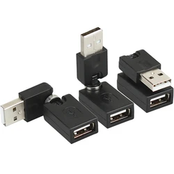 2PCS 360 degree free rotation USB male to female adapter USB male to female rotary bending interface a male to female female