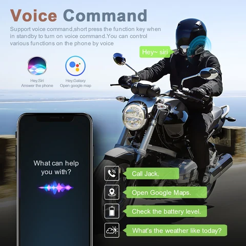 Мотогарнитура Fodsports FX2 с Bluetooth для шлема