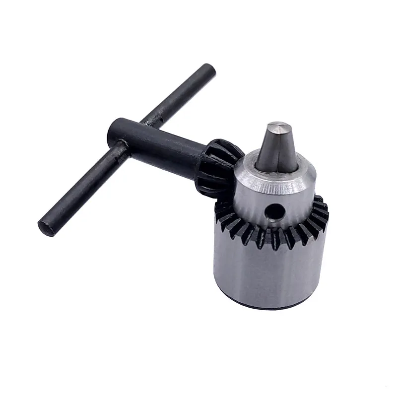 0.3-4mm Mini Drill Chuck Micro JTO Taper Mounted Drill Chuck and Chuck Key Lathe Accessories Adapter with Key