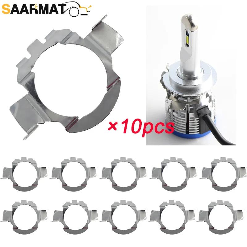 SAARMAT 10PCS H7 Led Adapter Lamp Holder Car Accessories Headlights Bulb Base For Volkswagen BMW Audi Mercedes-Benz Nissan