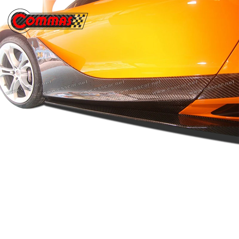 Best Brand Fit For 2018-2021 Mclaren 720s Coupe OEM Style Dry Carbon Fiber Side Skirts under diffuser spoiler car decoration