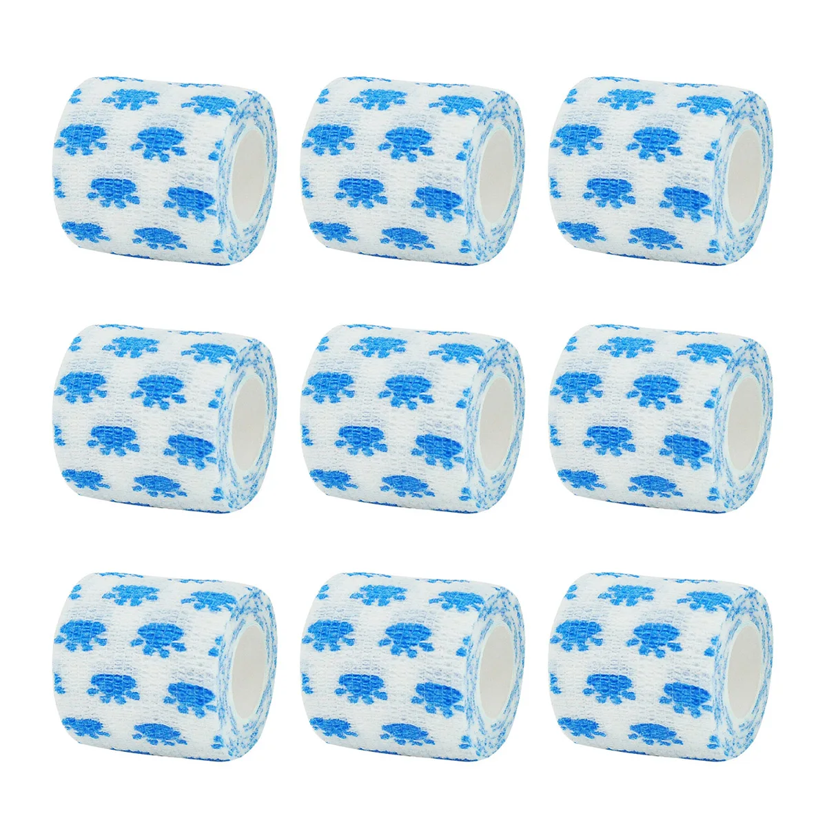 

1/6/10 Pcs Blue paw Printed motion Self Adhesive Elastic Bandage 4.8m Sports Wrap Tape for Finger Joint Knee