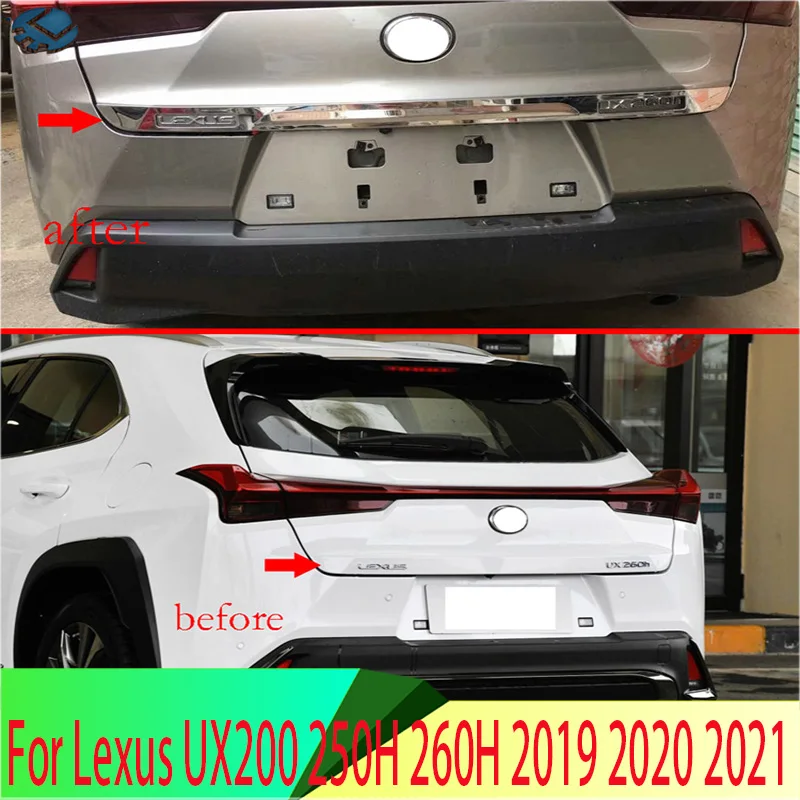 

For Lexus UX200 250H 260H 2019 2020 2021 Stainless Steel Tail Gate Trim Rear Trunk Molding Bezel Styling Sticker Garnish