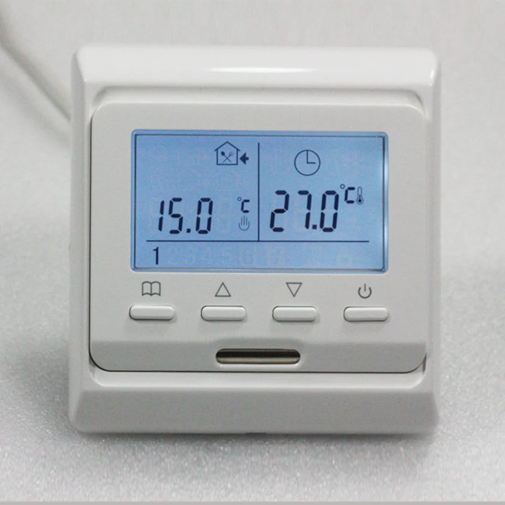 

AC220V 16A floor heating thermostat Large LCD, Weekly Programming Thermostat with Prob termperature sensor