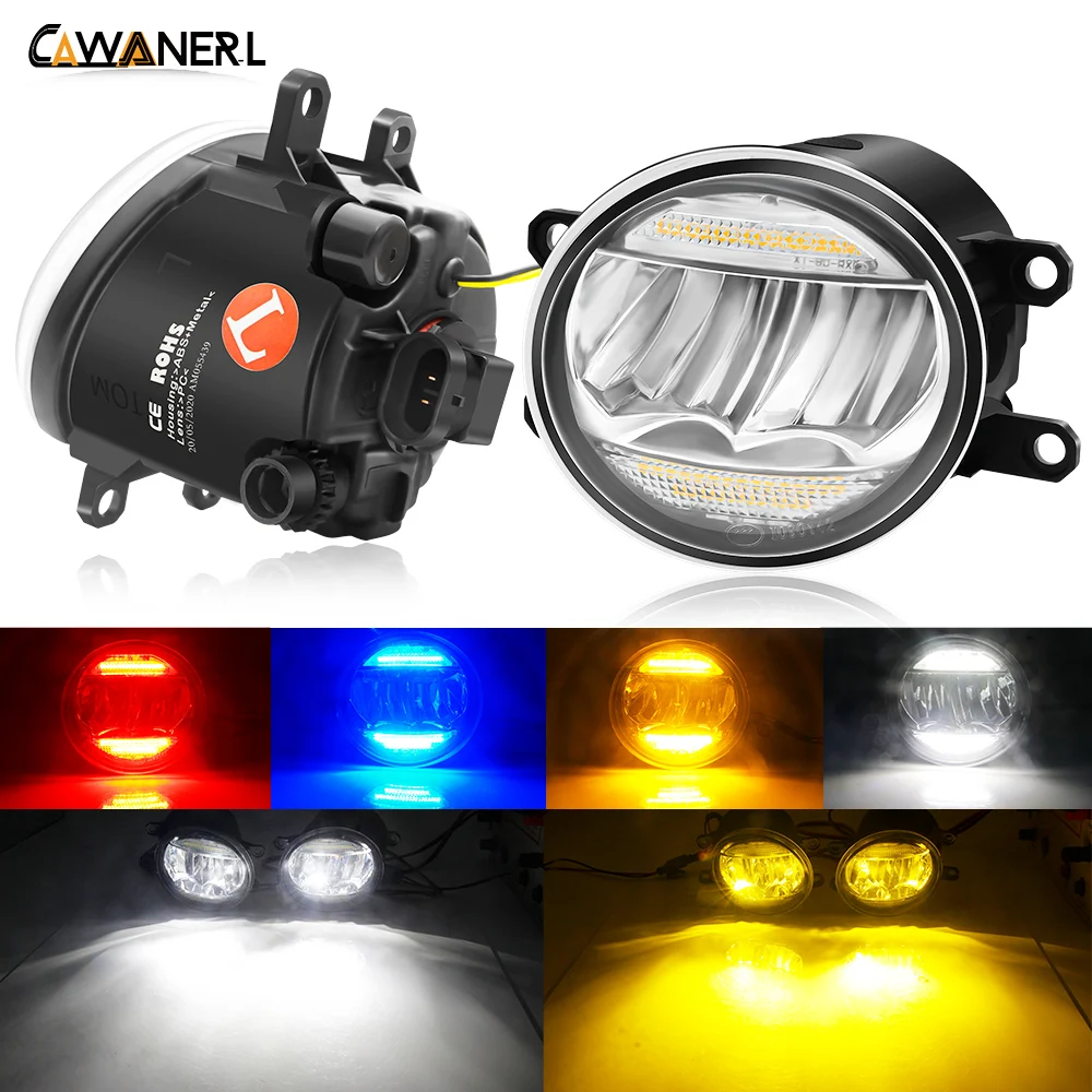 2in1 Fog Light Assembly Car Fog Light + Daytime Running Lamp 12V For Toyota RAV4 4Runner Highlander Yaris Solara Avalon Matrix