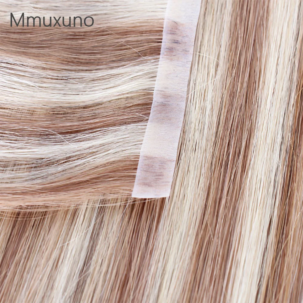 Mixed color human hair invisible no trace hair hook pu