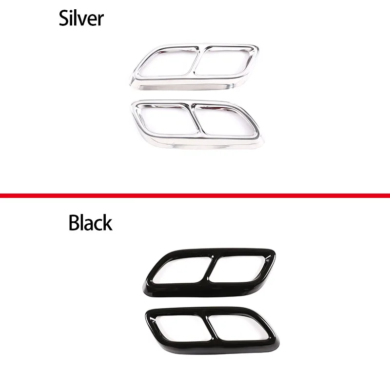 For Cadillac CT5 2020 Car Stainless steel Black/Silver Car Tail Muffler Exhaust Pipe Output Cover Trim Car Accessories