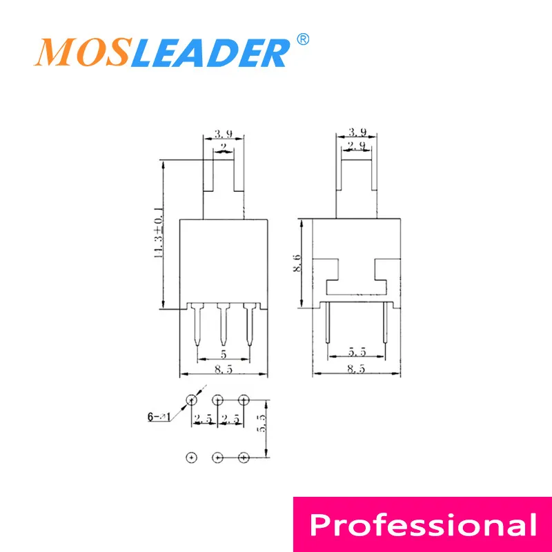 Mosleader 1000 قطعة 8.5*8.5 8.5x8.5 مفتاح التبديل مفتاح بـزر دفع 6P DIP6 3P الذاتي قفل التبديل لا الذاتي قفل التبديل