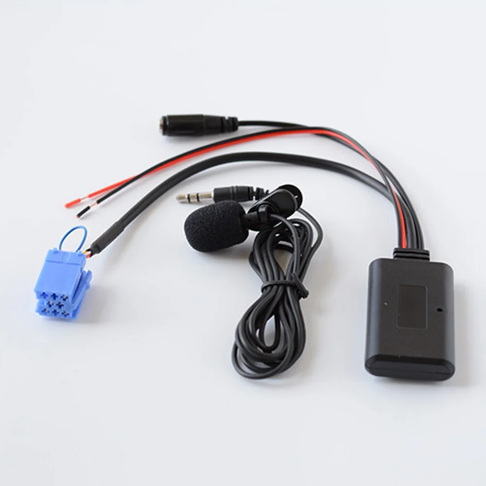 Nowy 8-pinowy bezprzewodowy kabel audio Bluetooth 5.0 AUX z mikrofonem i bezpłatnym adapterem do radia Benz Smart Fortwo 450 MP3 Auxiliary