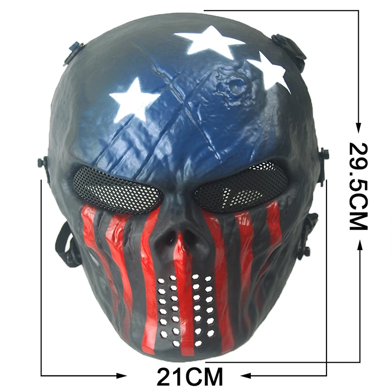 Militare tattico Airsoft Paintball maschera protettiva Phantom Camouflage Cosplay Wargame Mask attrezzatura da caccia con fionda all\'aperto