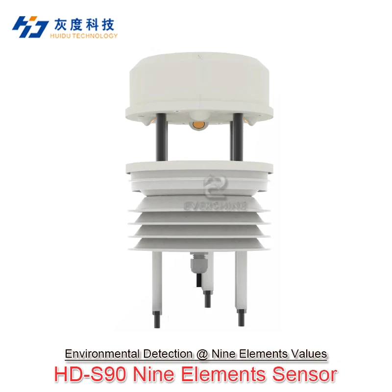 HD-S90 RS485 Nine Elements Sensor Used In Environmental Detection Support Noise Collection PM2.5 PM10 Temperature Humidity