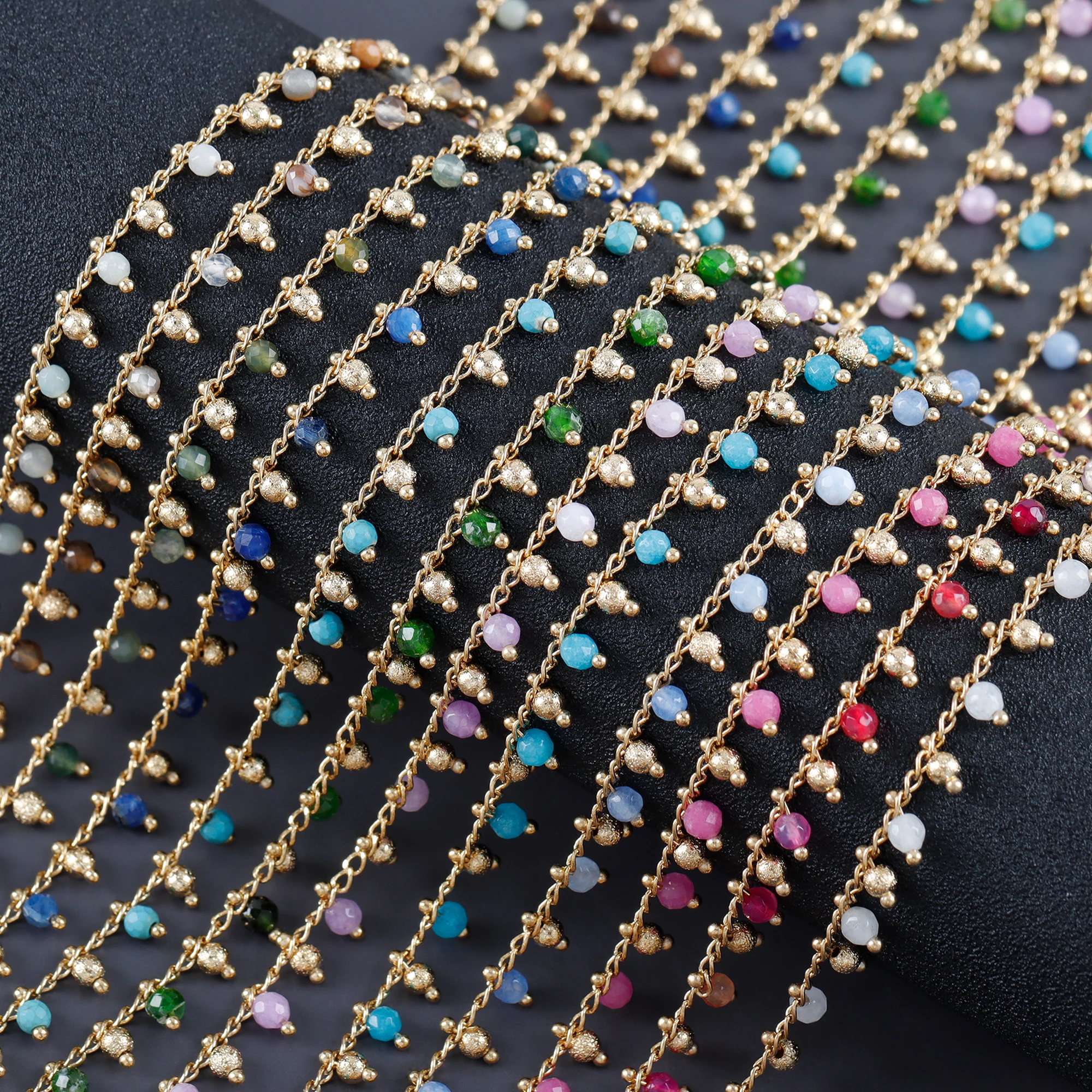 GUFEATHER C228,diy kette, 18k gold überzogen, kupfer, naturstein, pass ERREICHEN, nickel frei, schmuck machen, diy armband halskette, 1 mt/los