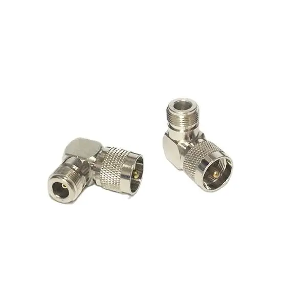 

1pc NEW UHF Male Plug to N Female Jack RF Coax Adapter Convertor Right Angle Nickelplated Wholesale