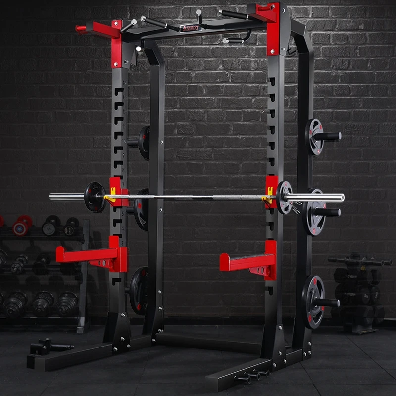 SRJOIN-Professional Barbell and Squat Rack Frame, Smith Machine, Press gantry trainer, Gym