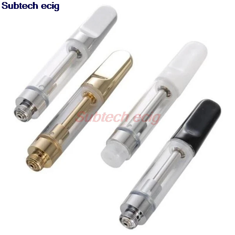 

100pcs CC-ELL Vape Cartridges Tank Ceramic Coil Cartridge Gold Wood Color 1ml 0.5ml 510 Thread Thick Oil Wax Vaporizer Atomizer