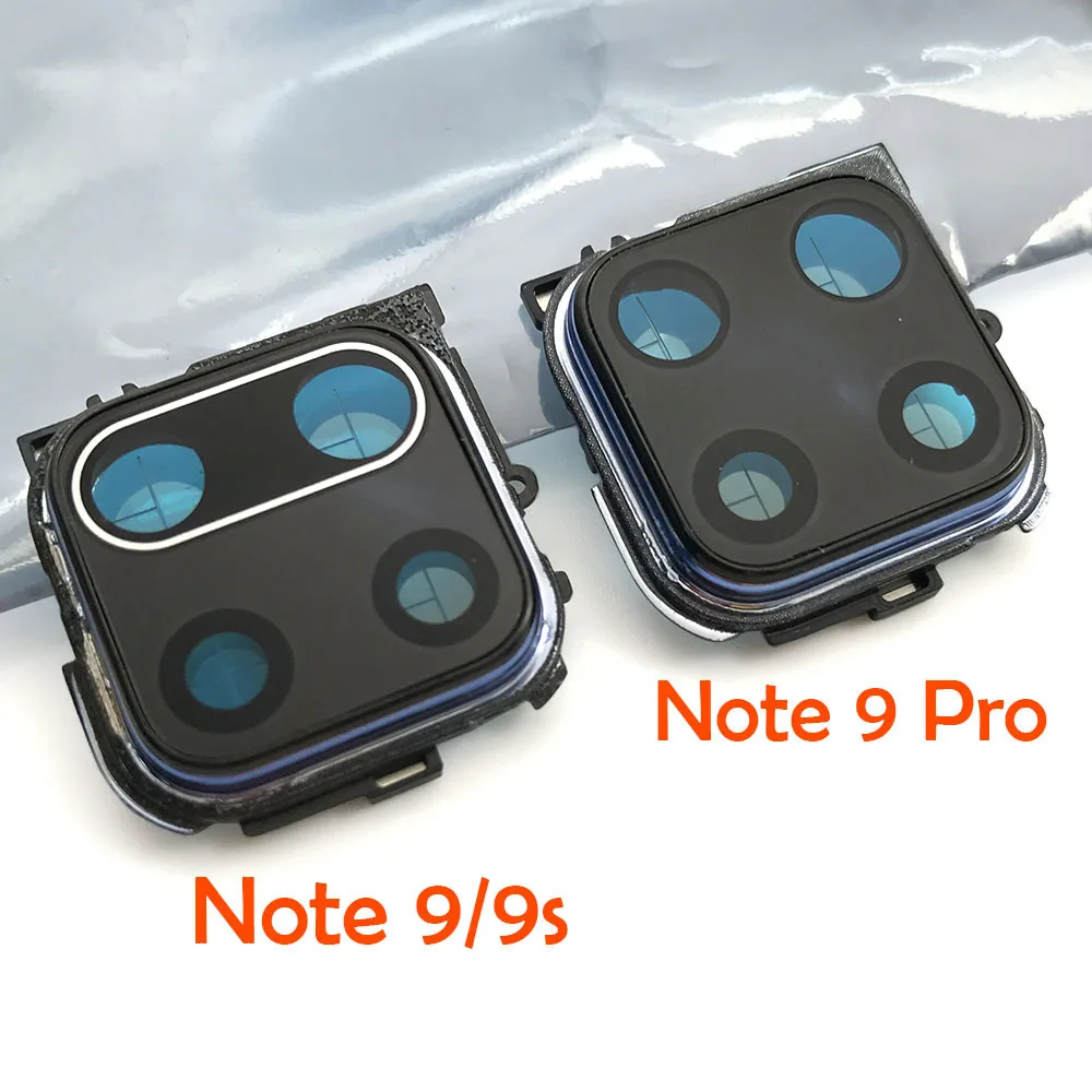Neu Für Xiaomi Redmi Hinweis 9S/Note 9 Pro Hinten Kamera Glas Objektiv Abdeckung Note9 Zurück Kamera Rahmen halter Ersatz Mit Aufkleber – Detail 1