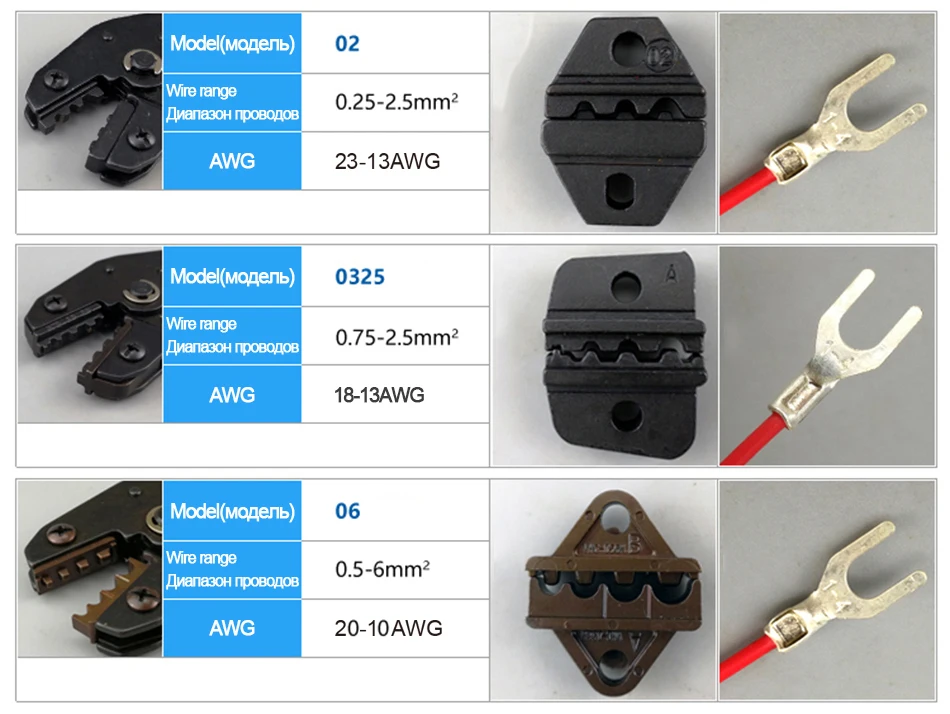 48B 28B crimping dies sn series crimper pliers jaws DuPont2.54/XH2.54/2.8/4.8/6.3/VH3.96/5557 plug/tube/Insulated terminals tool