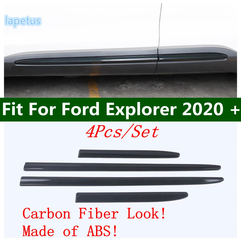 

Lapetus Side Door Body Molding Anti-rub Rubbing Strip Streamer Protection Bezel Cover Trim 4PCS For Ford Explorer 2020 - 2022