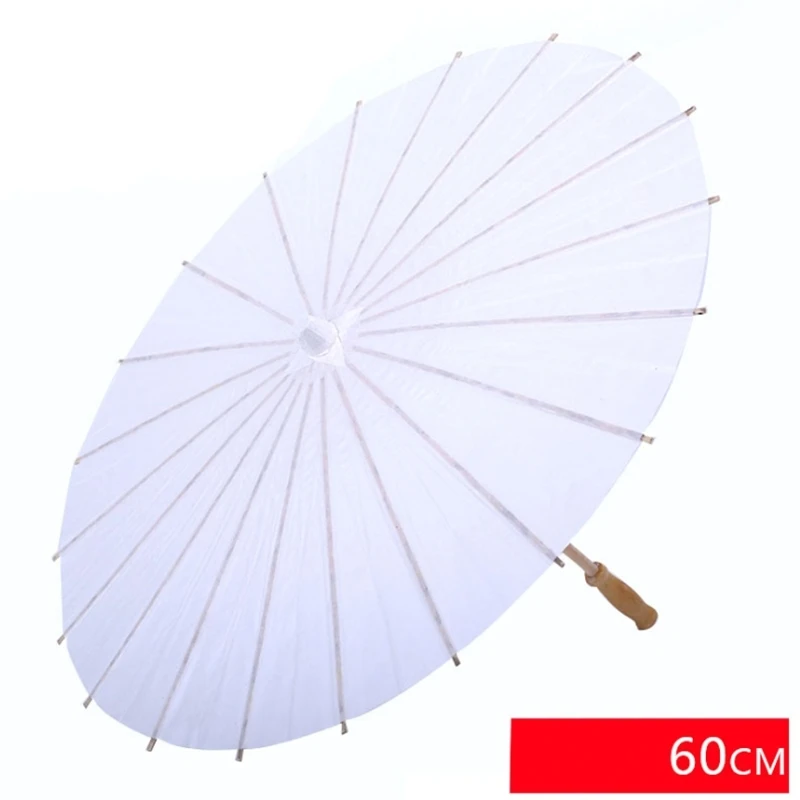 

20cm 30cm 40cm 60cm 84cm Diameter DIY Bamboo Paint Umbrella Blank White Paper Parasol Child Childeren Drawing umbrellas