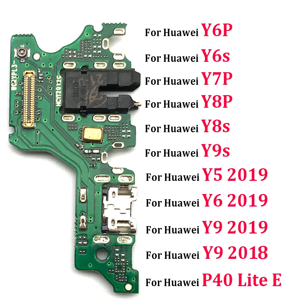 Ładowarka USB Port ładowania Płytka Flex Kabel Złącze Do Huawei Y9S Y6P Y8S Y8P Y7P Y6S P40 Lite E 5G Y5 Y6 Y9 Prime 2018 2019