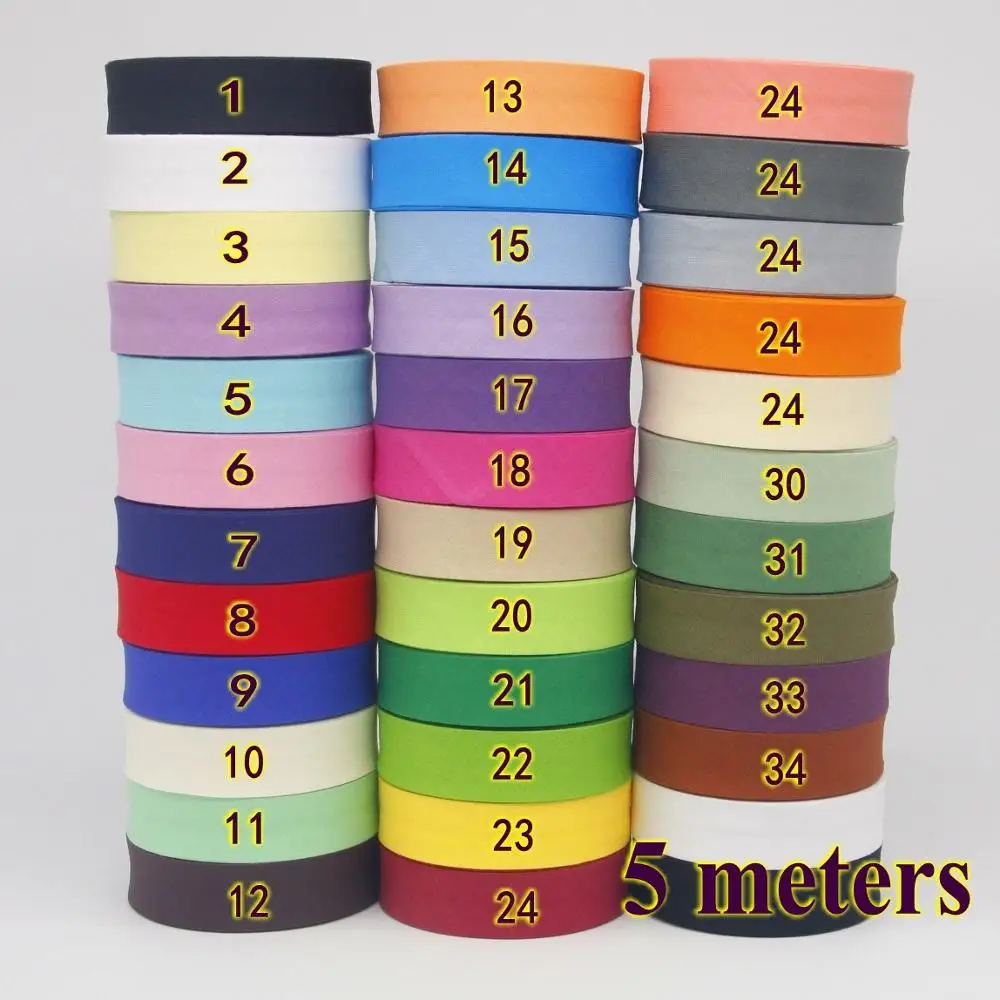 100% Cotton Folded Bias Binding Tape 20mm Width 3/4\