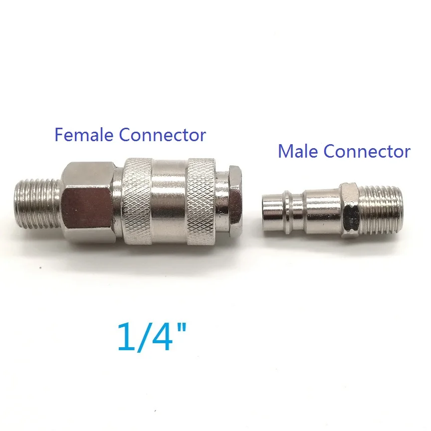 1/4" 표준 유럽식 합동 외부 나사 공압식 퀵 커플링 커넥터 이음쇠