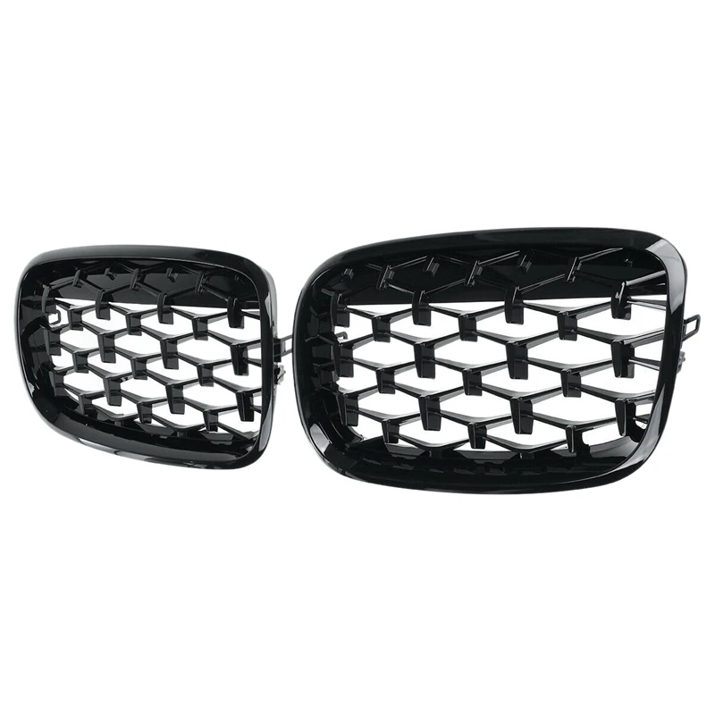 Car Diamond Grills Front Kidney Grill Chrome Mesh Grille Car Accessories for BMW E70 E71 E72 X5 X6 2007-2013