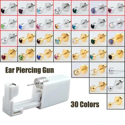 1pc unidade de perfuração de orelha estéril descartável cartilagem tragus helix piercing gun sem dor piercer ferramenta kit máquina parafuso prisioneiro jóias diy