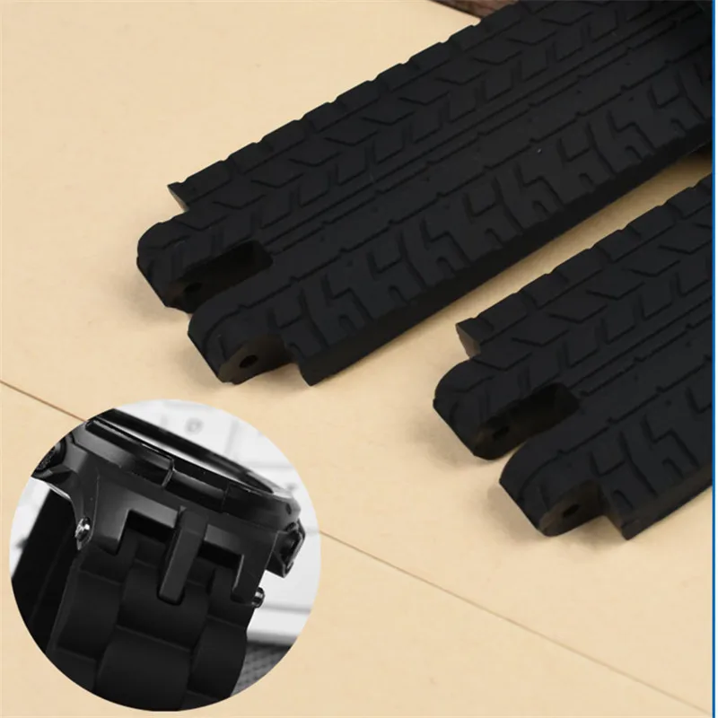 Soft silicone Watchband for Casio PRG-300 330 PRW-3000 PRW-3100 PRW-6000 PRW-6100 Modified Resin rubber Watchstrap 24MM bracelet