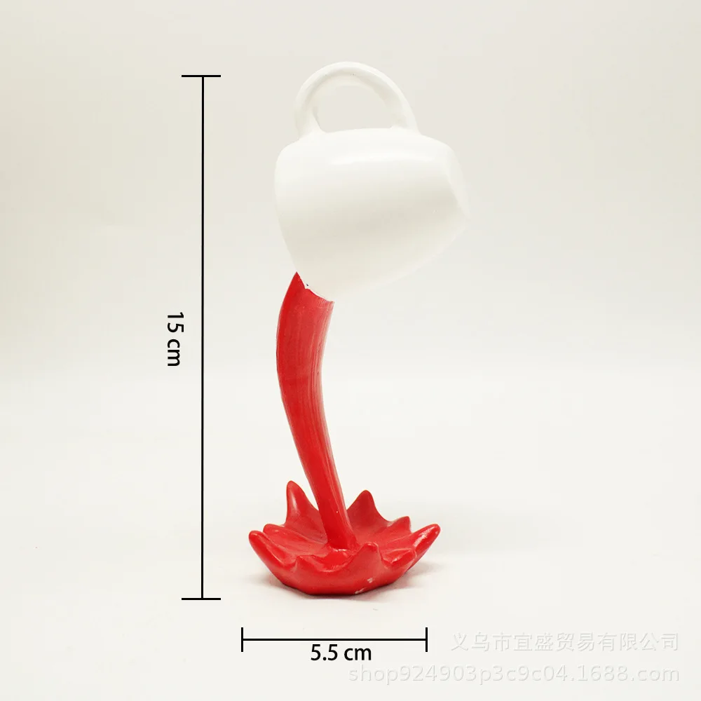 Suspended coffee cup standing muffle resin 3D stereo coffee cup tabletop decoration crafts