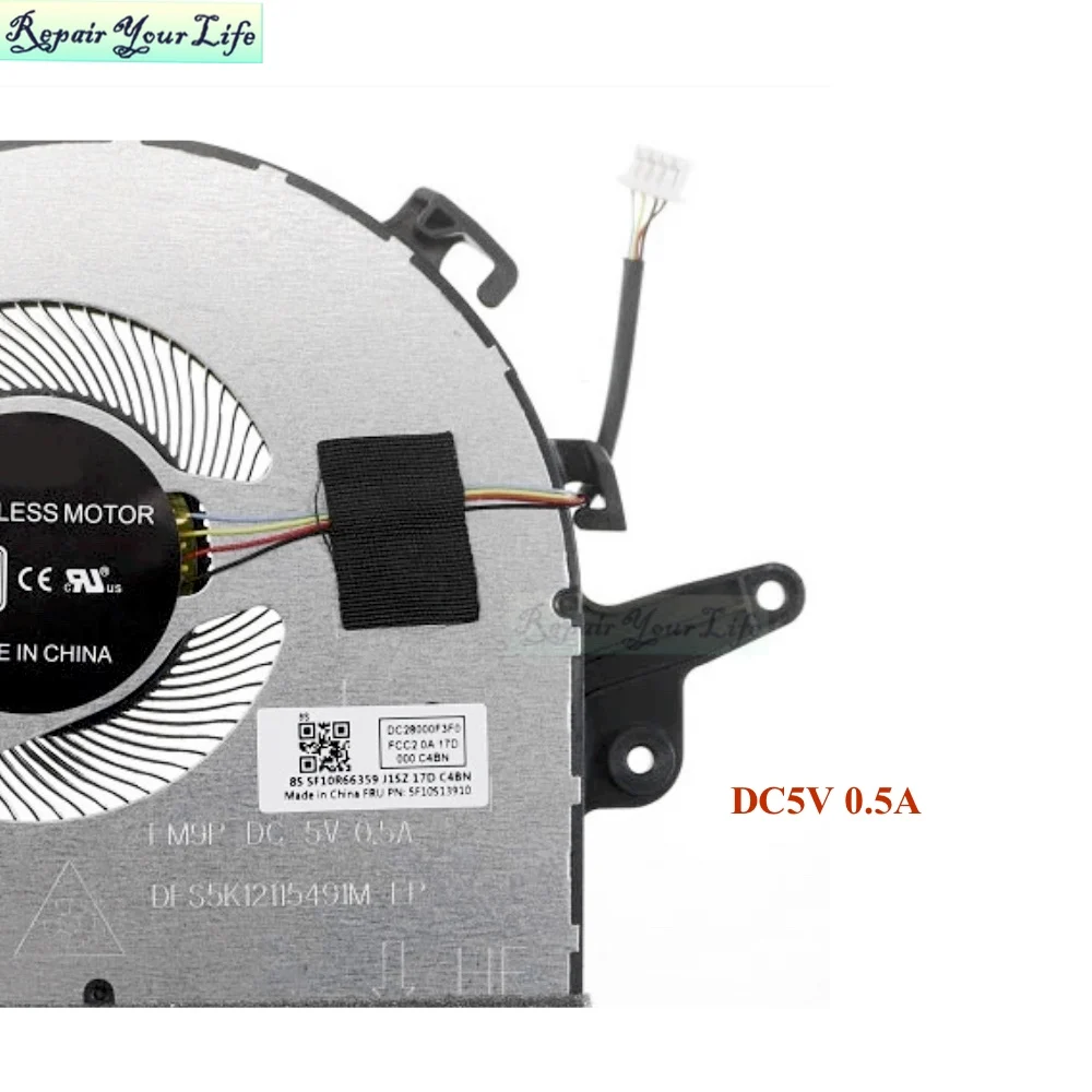 CPU Cooling Fan For Lenovo IdeaPad 3-15iil05 3i-15IML05 15ARE05 5F10S13910 5H40S2004 Notebook PC Cooler Fan Radiator DC28000F3F0 - Image 6