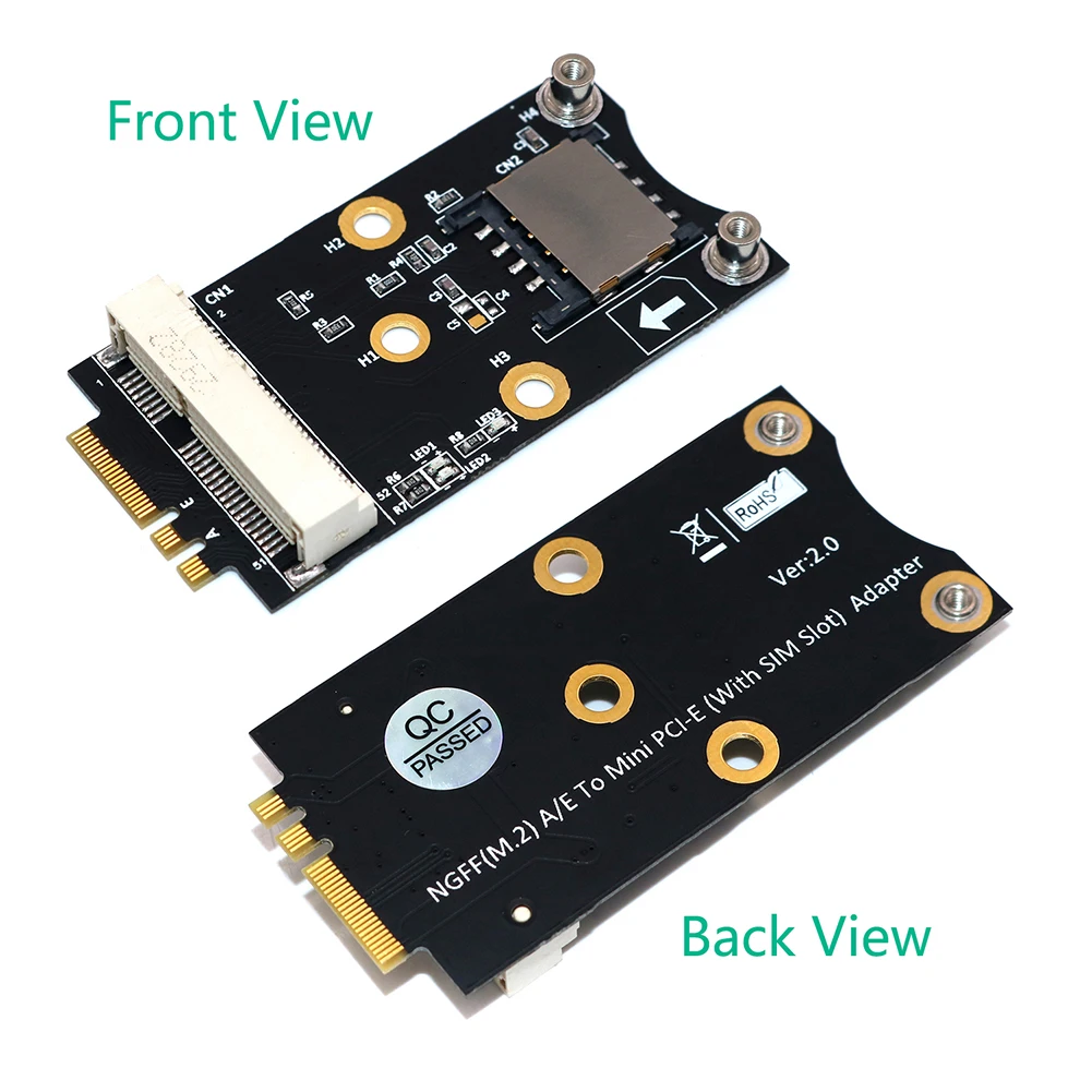 Mini PCI-E to M.2 NGFF Key A/E Adapter Converter with SIM Card Slot for 3G/4G