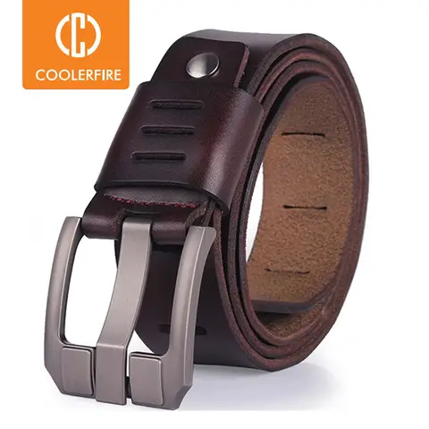 Men's Cowhide Leather Belt CCOOLERFIRE