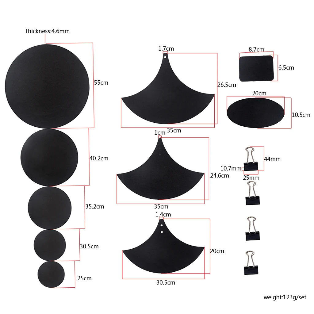 Black Bass Snare Drum Sound off Mute Silencer Drumming Practice Pad Set