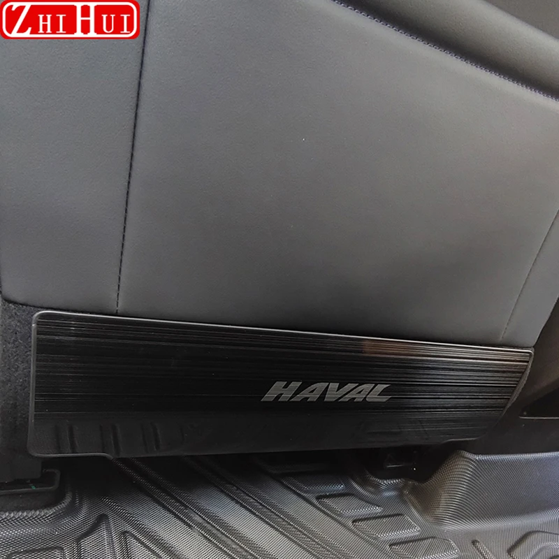 

Car Anti Kick Plate Pad Anti-kick Stainless Steel Mats Seat Back Protector For GWM Haval Hover Jolion 2022 2021 Accessories