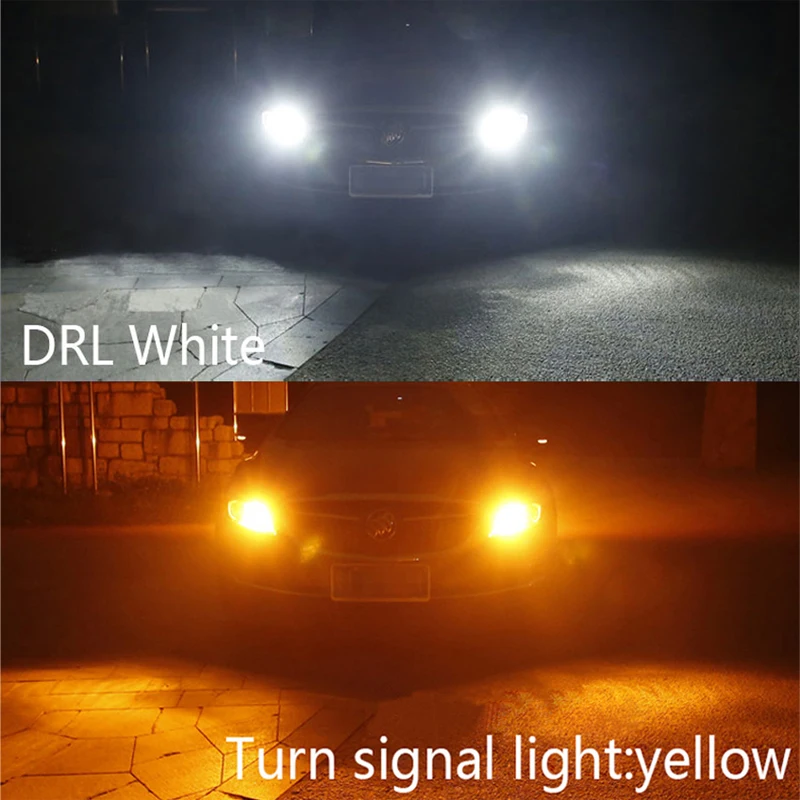 RXZ CAR DRL P21W PY21W T20 7440 BA15S BAU15S 1156 T20 Dual Mode DRL Turn Signal Light Canbus Fog Lamp LED Bulbs Turning Lights - Image 6